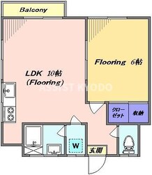 カーサベルデＢの物件間取画像